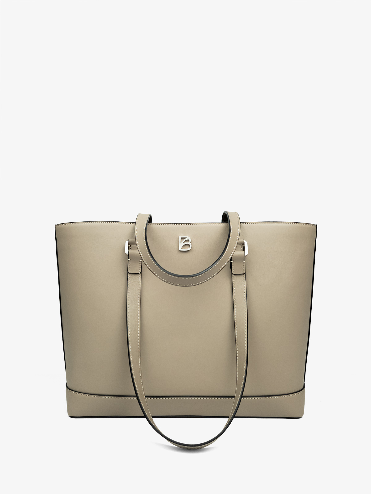 bonatina-bolso-cuero-calidad-lucrecia-grande-vison-frente1-173.jpg Bolso de cuero de calidad Bonatina, modelo Lucrecia, tamaño grande, color visón, vista de frente1