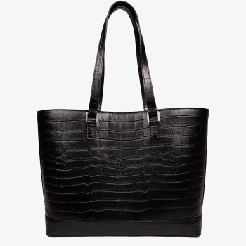 bonatina-bolso-cuero-croco-negro-lucrecia-grande-cuero-artesanal-espalda-171.jpg Bolso Bonatina de cuero croco negro de cuero artesanal, modelo Lucrecia, tamaño grande , vista de espalda
