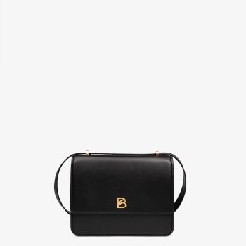 bonatina-cartera-cuero-artesanal-julia-pequena-negro-frente-12 Cartera de cuero artesanal Bonatina, modelo Julia, tamaño pequeño, color negro, vista de frente