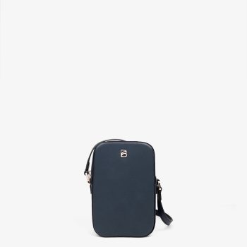 bonatina-cartera-cuero-artesanal-paula-mini-azul-frente-122 Cartera de cuero artesanal Bonatina, modelo Paula, tamaño mini, color azul, vista de frente