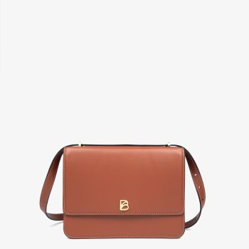 bonatina-cartera-elegante-mujer-julia-mediana-suela-frente-16 Cartera elegante para mujer de cuero argentino Bonatina , modelo Julia , tamaño mediana, en color suela, vista de frente