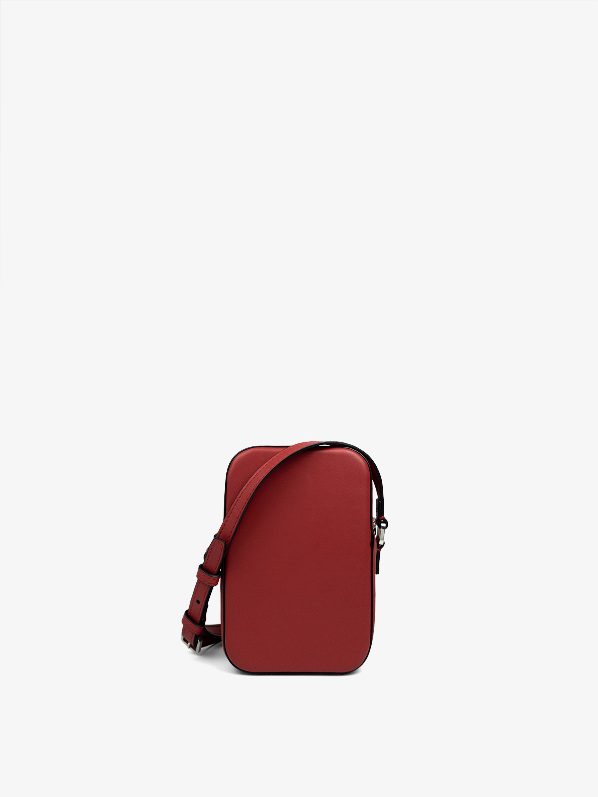 bonatina-cartera-elegante-mujer-paula-mini-rojo-espalda-126.jpg Cartera elegante para mujer de cuero argentino Bonatina ,modelo Paula ,tamaño mini, en color rojo, vista de espalda